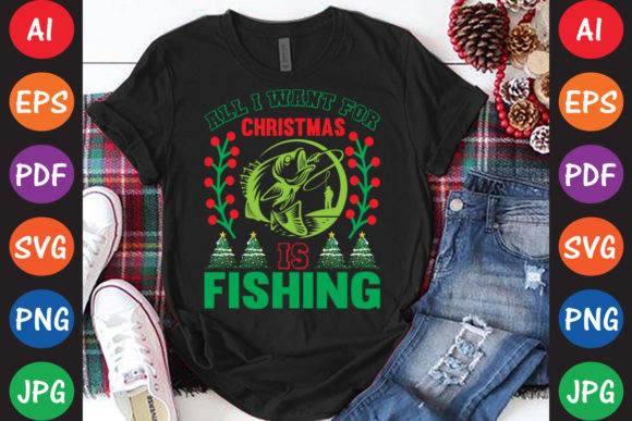 All I Want for Christmas is Fishing: A Graphics Asset for Crafts