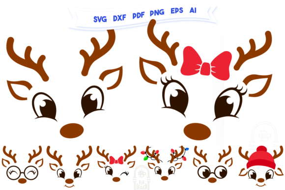 Charming Cute Reindeers for Your Next Embroidery Project
