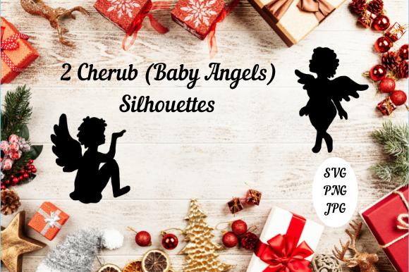 Christmas Angel Cherub Silhouette: A Versatile Graphics Set