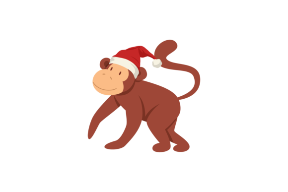 Christmas Cheer with Animals Monkey Design