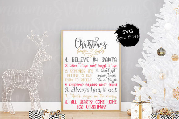 Christmas House Rules: A Festive Embroidery Design