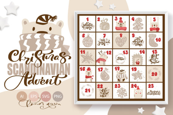 Christmas Scandinavian Advent: A Must-Have for Creative Graphics