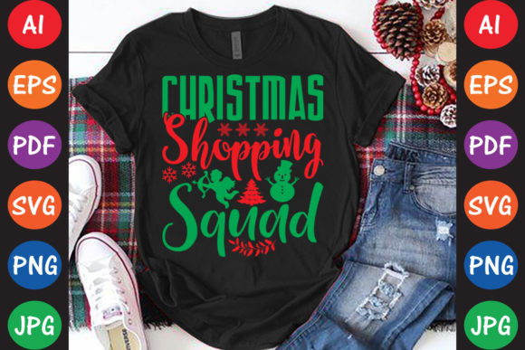 Christmas Shopping Squad: A Versatile Graphics Asset for Crafts