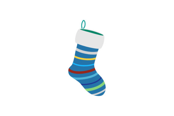 Christmas Sock Cartoon Style Graphics and Illustrations