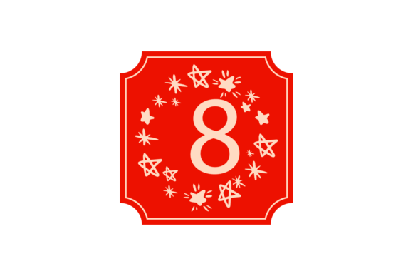 Christmas Stickers Number 8 Svg: A Festive Embroidery Design