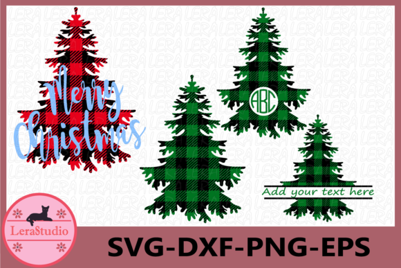 Christmas Tree Buffalo Plaid: A Festive Graphic for Local Brands