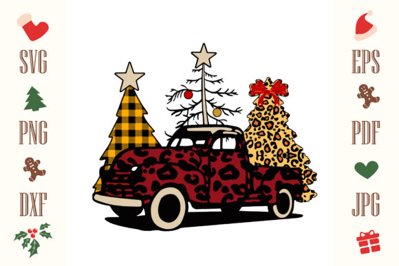 Christmas Tree Christmas Car Graphics & Illustrations
