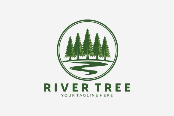 Emblem of Pine Forest River: A Freebie for Creative Sellers