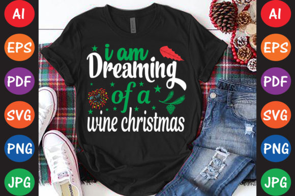Enhance Your Wine Christmas Content with I Am Dreaming Graphics