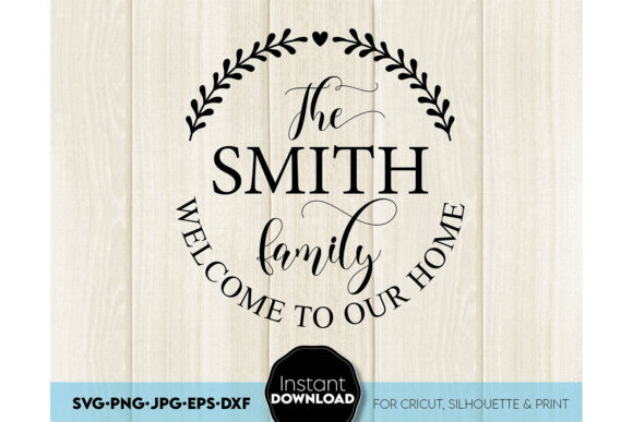 Family Monogram Sign SVG for Handmade Graphics