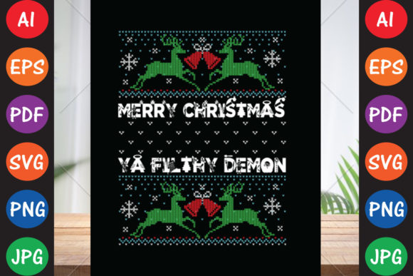 Merry Christmas Ya Filthy Demon: A Unique Graphics Asset for Crafts