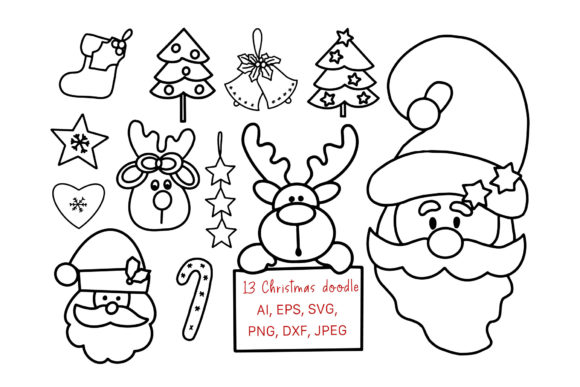Review: Doodle Clipart Christmas Elements for Handmade Graphics